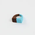 Narrow Mixed Media Ring Blue - Sylca Designs - Chunky Jewelry