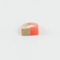 Narrow Mixed Media Ring Peach - Sylca Designs - Chunky Jewelry