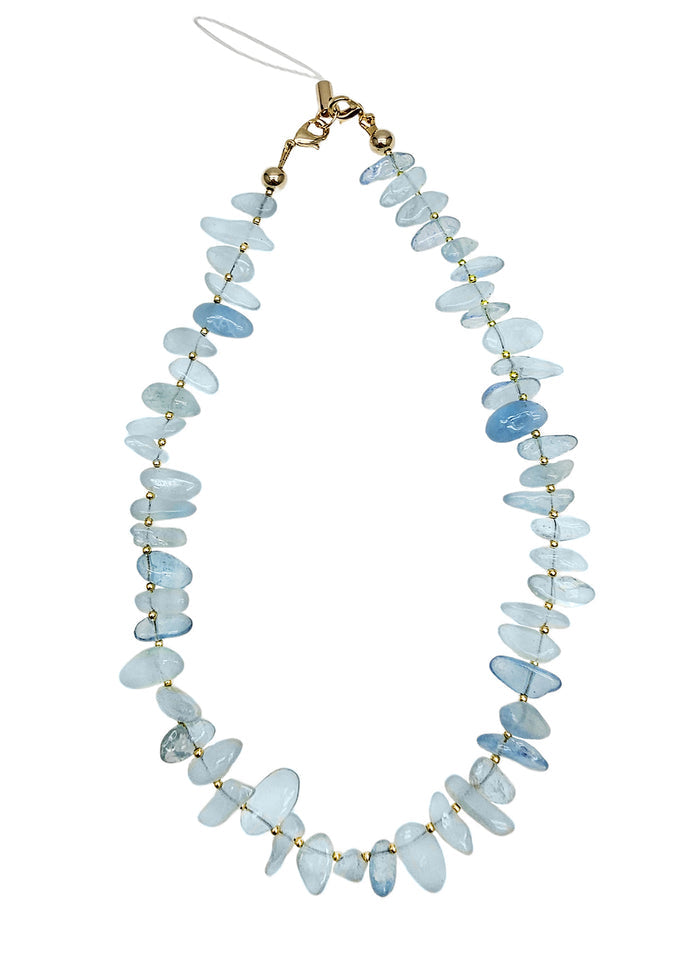 Natural Aquamarine Gemstone Phone Strap PC063