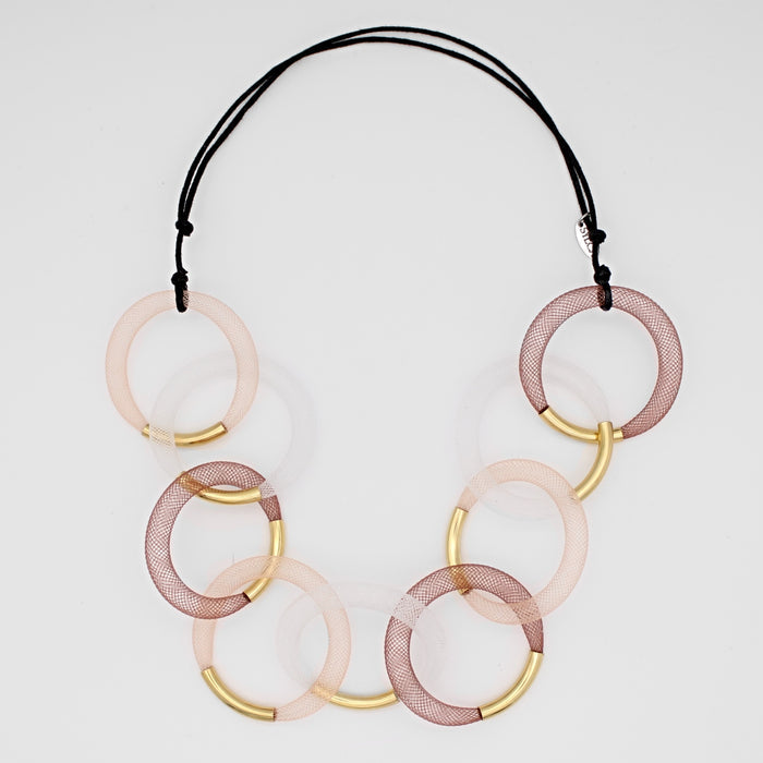 Natural Mesh Statement Necklace - Sylca Designs - Chunky Jewelry
