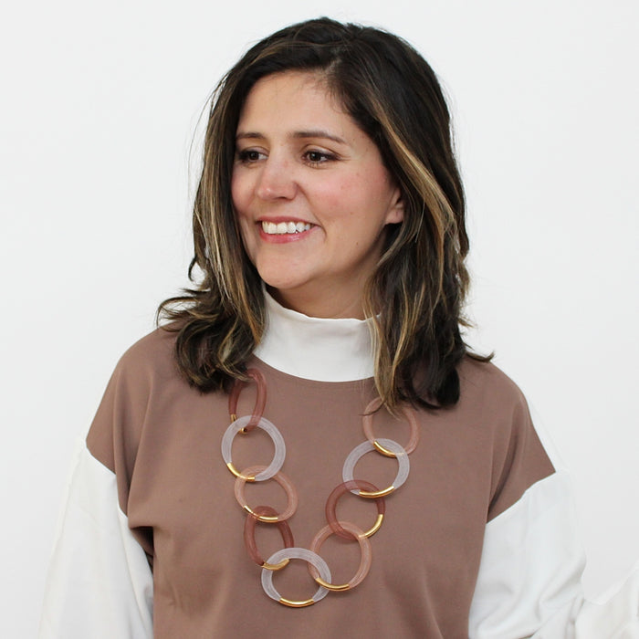 Natural Mesh Statement Necklace - Sylca Designs - Chunky Jewelry