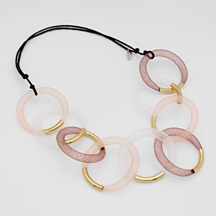 Natural Mesh Statement Necklace - Sylca Designs - Chunky Jewelry