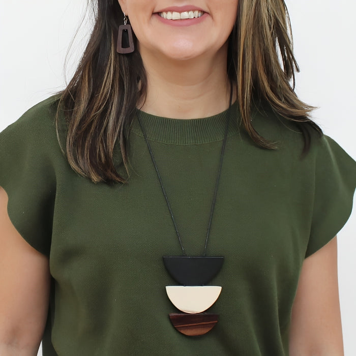 Natural Triple Moon Necklace - Sylca Designs - Chunky Jewelry