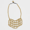 Nature-Inspired Wooden Bib Necklace - Sylca Designs - Chunky Jewelry