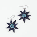 Navy Amaya Flower Earrings
