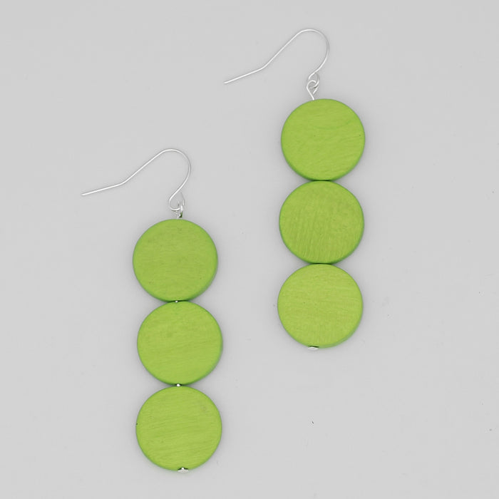 Neon Triple Bead Kira Earring - Sylca Designs - Chunky Jewelry
