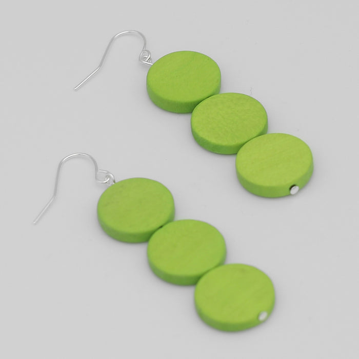 Neon Triple Bead Kira Earring - Sylca Designs - Chunky Jewelry