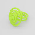 Neon Yellow Cefalu Swirl Ring - Sylca Designs - Chunky Jewelry