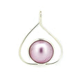 pink mabe full moon pendant