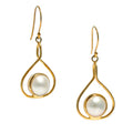 mabe gold earrings pearl