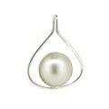 New Moon Mabe White Pearl Pendant featuring a genuine white Mabe pearl with radiant lustre