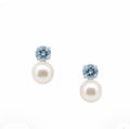 North Star Topaz Pearl Studs Silver