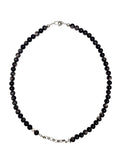 Obsidian With Silver Chain Men's Necklace MEN17