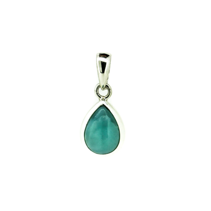 tear drop shaped larimar pendant