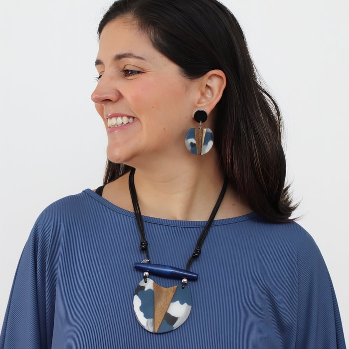 Ocean Drift Resin Pendant Necklace - Sylca Designs - Chunky Jewelry