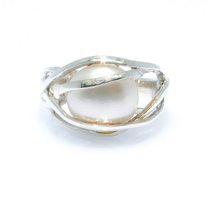 elegant pearl dress ring