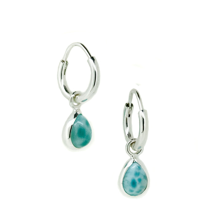 Ocean Magic Larimar Sleeper Earrings Silver | Sterling Silver Larimar Earrings
