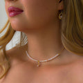Ocean Spell Pearl Pink Opal Necklace Gold