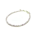 handmade silver beaded bracelet with gemstones kunzite
