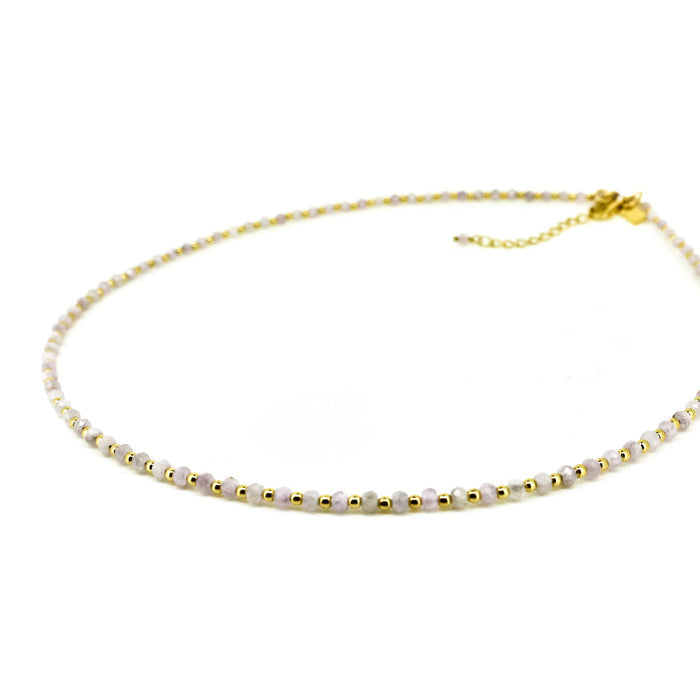 Oceanic Loops Lavender Necklace Gold | Gold Vermeil Lavender Gemstone Necklace