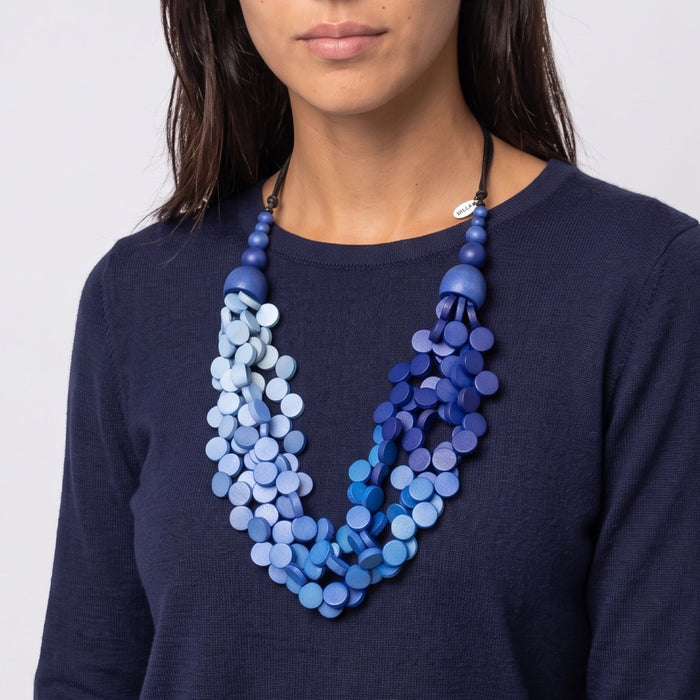 Ombre Blue Gillian Necklace