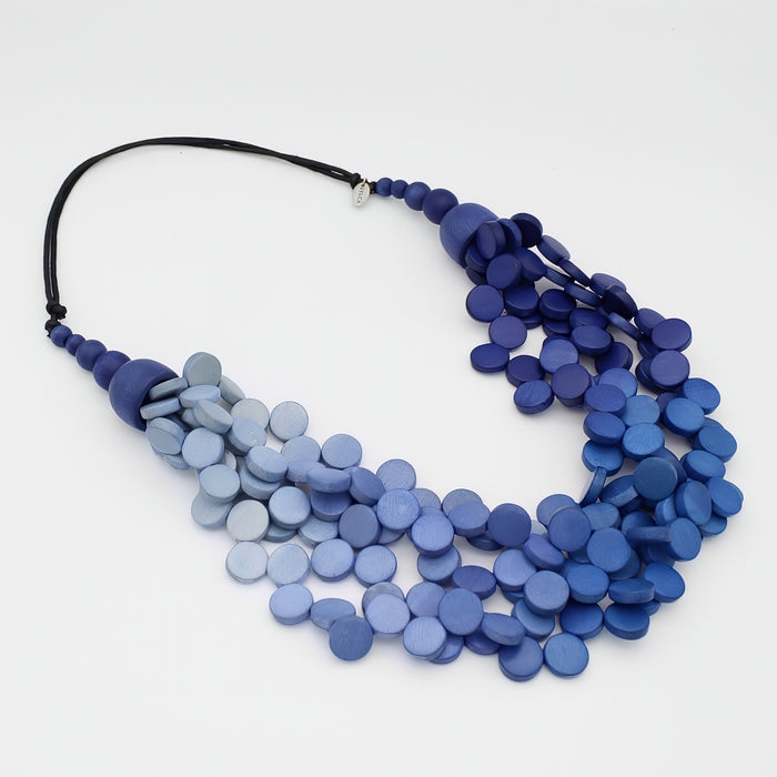 Ombre Blue Gillian Necklace - Sylca Designs - Chunky Jewelry