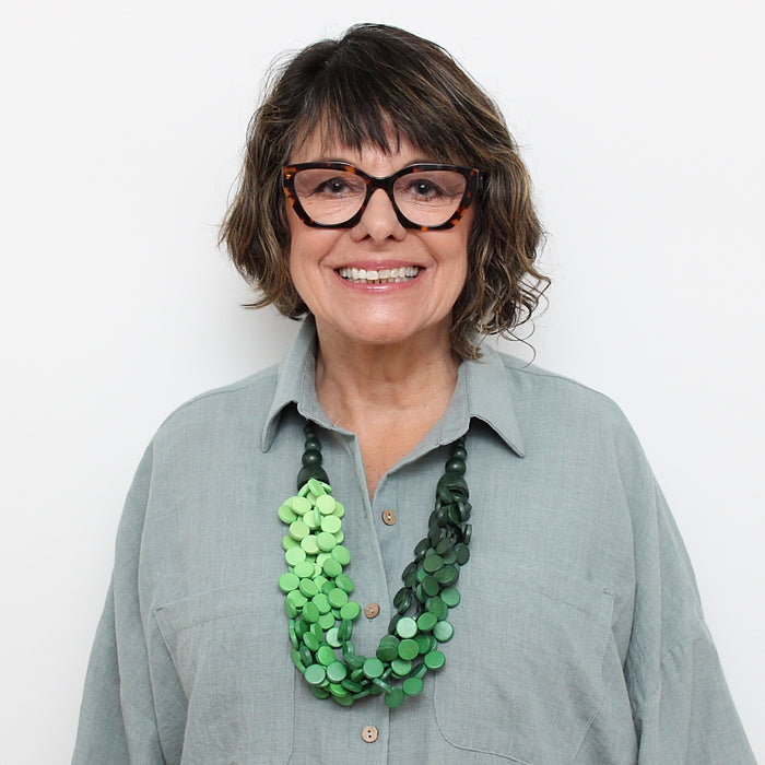 Ombre Green Gillian Necklace - Sylca Designs - Chunky Jewelry