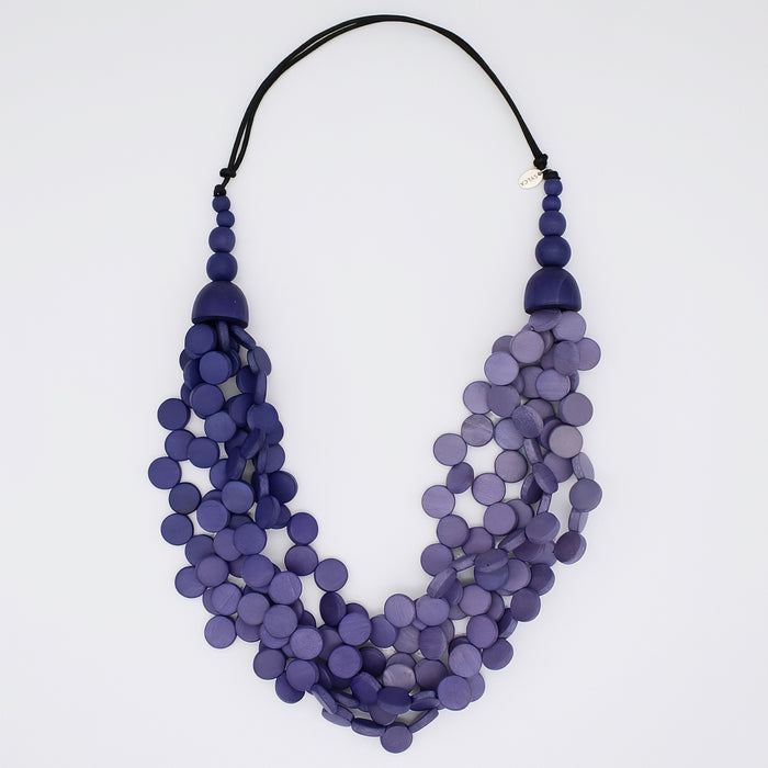 Ombre Purple Gillian Necklace - Sylca Designs - Chunky Jewelry