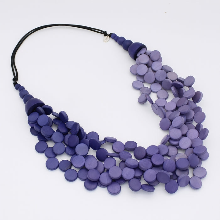 Ombre Purple Gillian Necklace - Sylca Designs - Chunky Jewelry