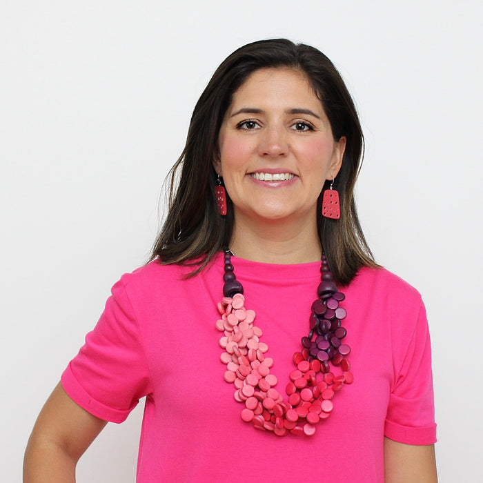 Ombre Red Gillian Necklace - Sylca Designs - Chunky Jewelry