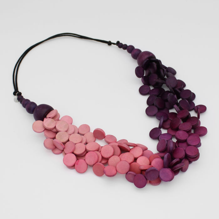 Ombre Wine Gillian Necklace - Sylca Designs - Chunky Jewelry
