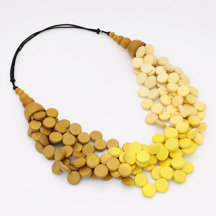 Ombre Yellow Gillian Necklace - Sylca Designs - Chunky Jewelry
