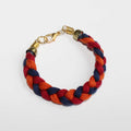 Orange and Blue Braided Bracelet - Sylca Designs - Chunky Jewelry