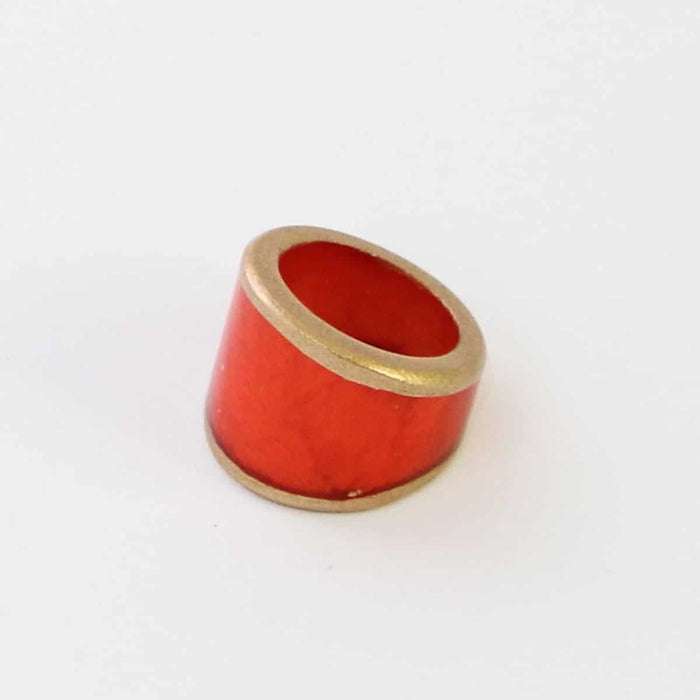 Orange and Gold Ring by Sylca - Sylca Designs - Chunky Jewelry