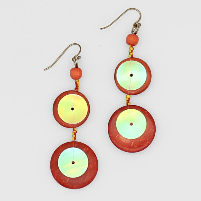 Orange Arabella Earrings - Sylca Designs - Chunky Jewelry