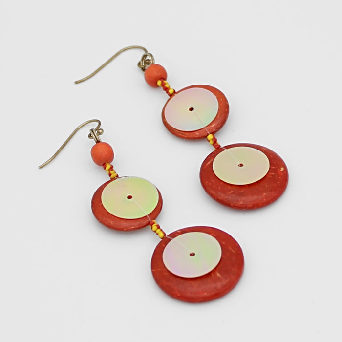 Orange Arabella Earrings - Sylca Designs - Chunky Jewelry