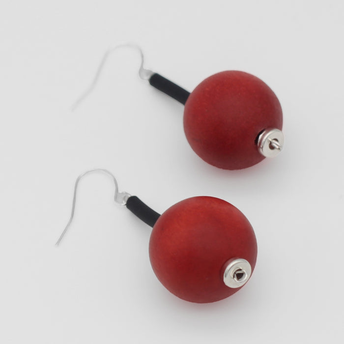 Orange Ball Drop Earring - Sylca Designs - Chunky Jewelry