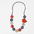 Orange Beaded Robin Necklace - Sylca Designs - Chunky Jewelry