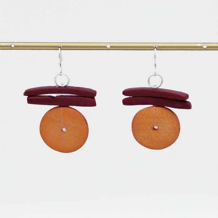 Orange Billie Dangle Earring - Sylca Designs - Chunky Jewelry