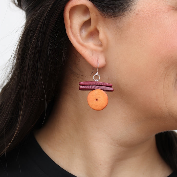 Orange Billie Dangle Earring - Sylca Designs - Chunky Jewelry
