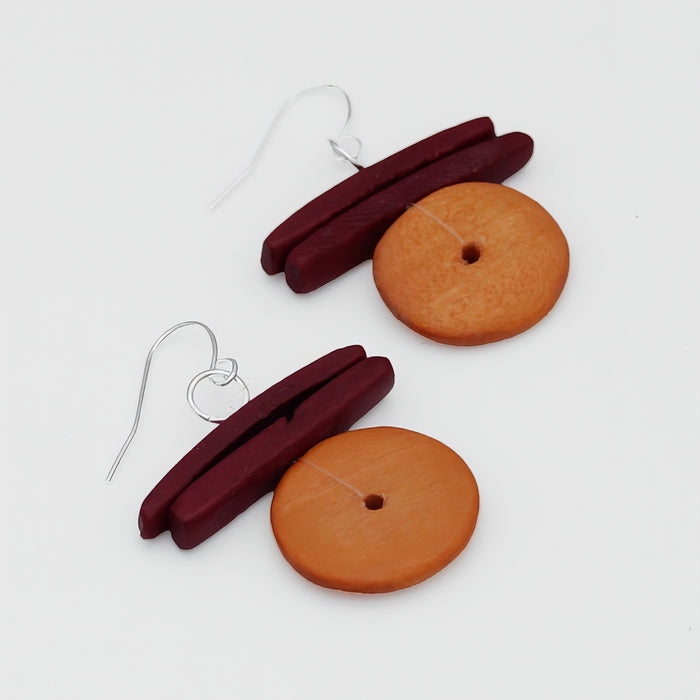 Orange Billie Dangle Earring - Sylca Designs - Chunky Jewelry