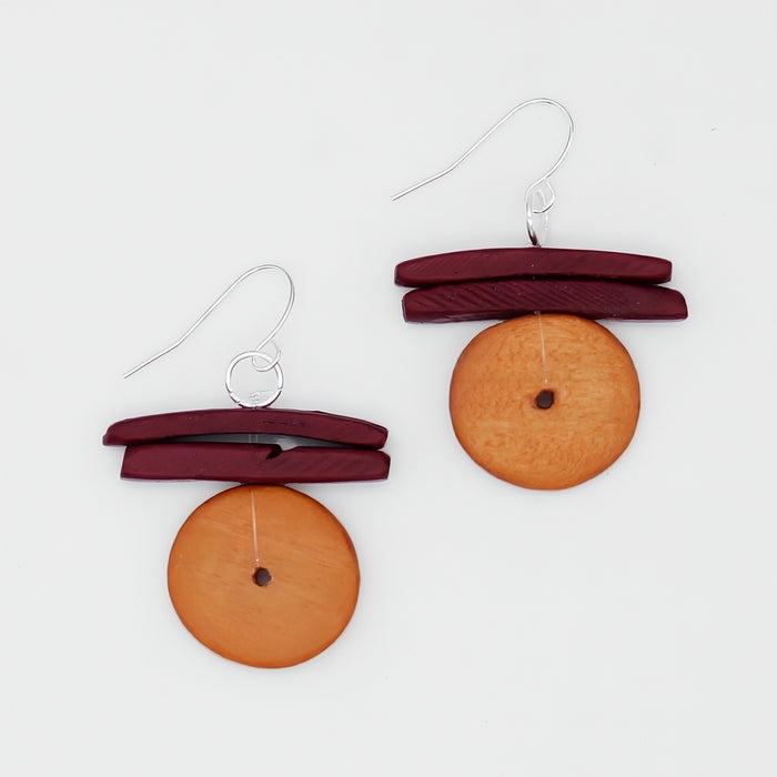 Orange Billie Dangle Earring - Sylca Designs - Chunky Jewelry