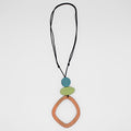 Orange Curved Circle Pendant - Sylca Designs - Chunky Jewelry