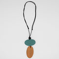 Orange Double Bead Alaina Pendant - Sylca Designs - Chunky Jewelry