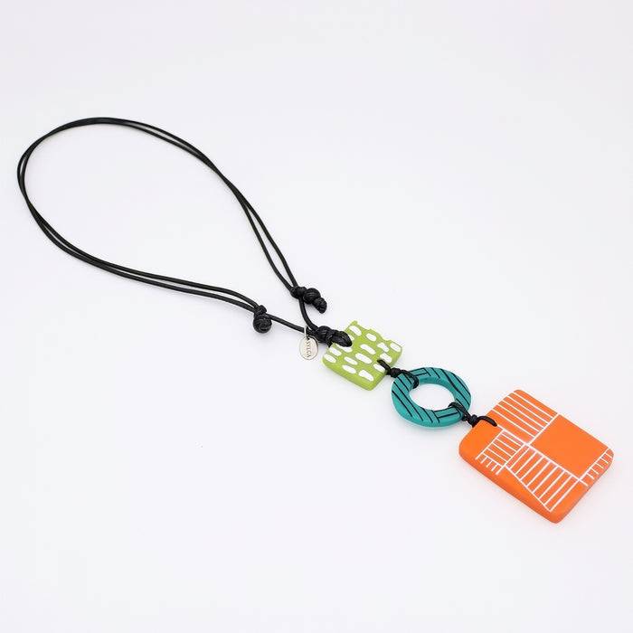 Orange Geovibe Pendant Necklace