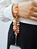 Orange Lace Agate Phone Strap PC006