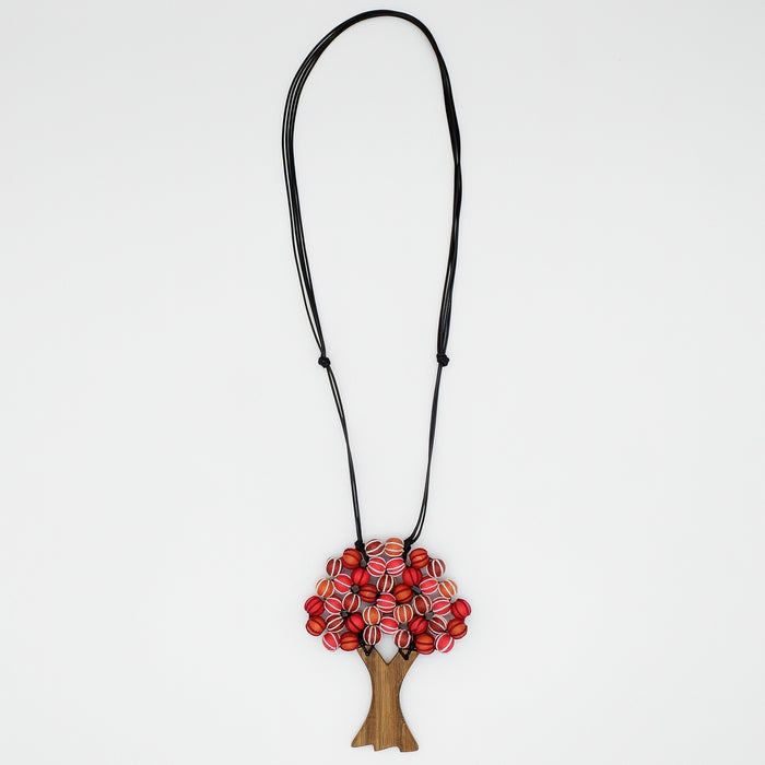 Orange Maple Tree  Statement Pendant - Sylca Designs - Chunky Jewelry