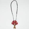 Orange Maple Tree  Statement Pendant - Sylca Designs - Chunky Jewelry