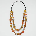 Orange Melody Statement Necklace - Sylca Designs - Chunky Jewelry