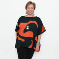 Orange Modern Sunset Blouse - Sylca Designs - Chunky Jewelry